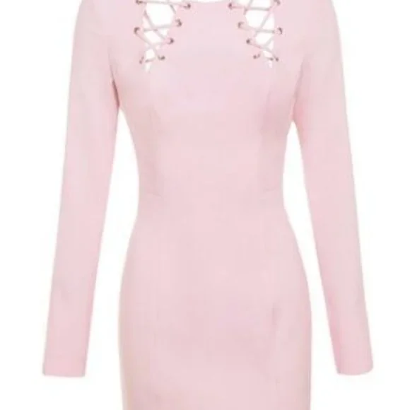 chinese dress ladies House of CB Seren Maxi (Pink)| Rent with Iz